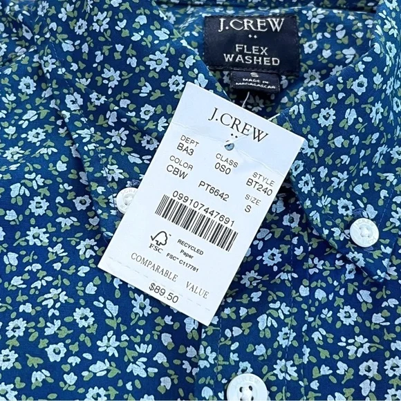 NWT J. Crew Flex Washed Slim Fit Button Down - Picture 10 of 14